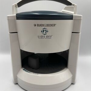 Black & Decker White Lids Off Automatic Jar Opener Model JW200 Tested & Working